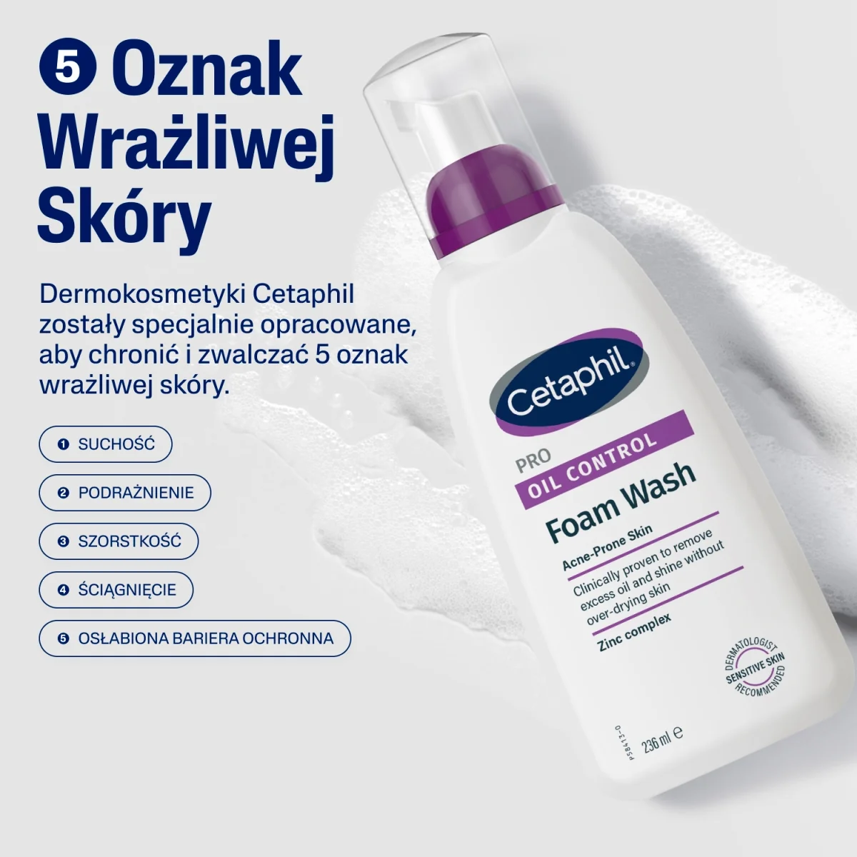 Cetaphil Pro Oil Control pianka do mycia, 236 ml