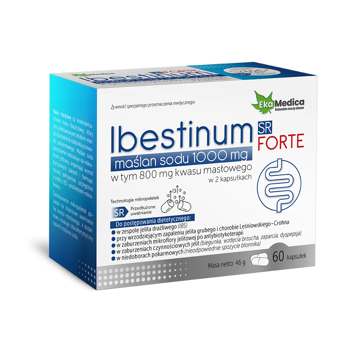 EcaMedica Ibestinum Forte SR Maślan sodu 100 mg 60 kapsułek