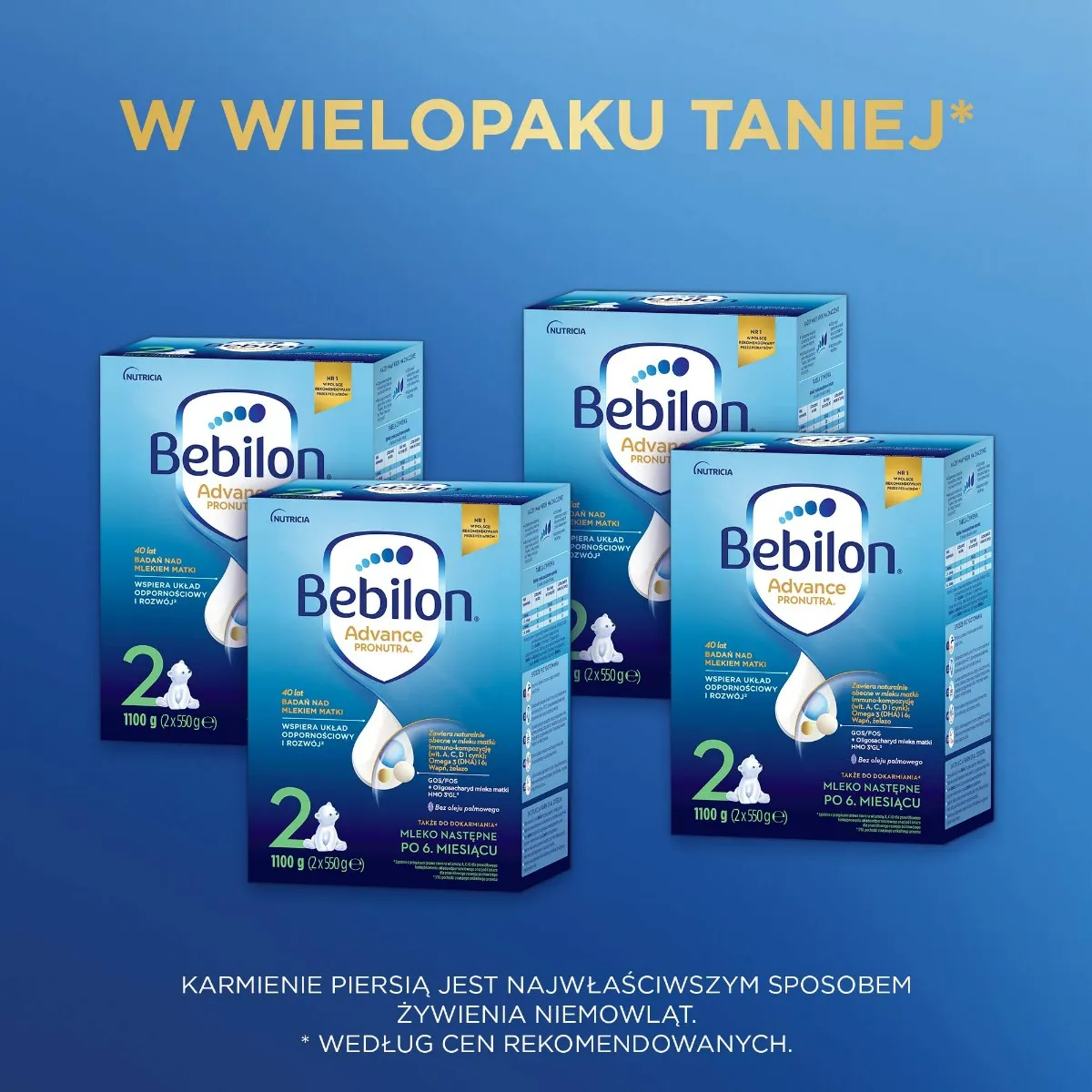 Bebilon 2 Pronutra-Advance, mleko następne po 6. miesiącu, 4 x 1100 g 