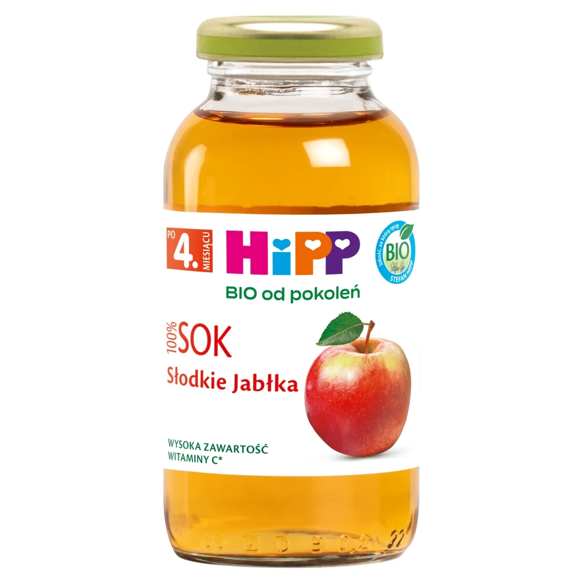 HiPP BIO od pokoleń sok słodkie jabłka po 4. miesiącu, 200 ml