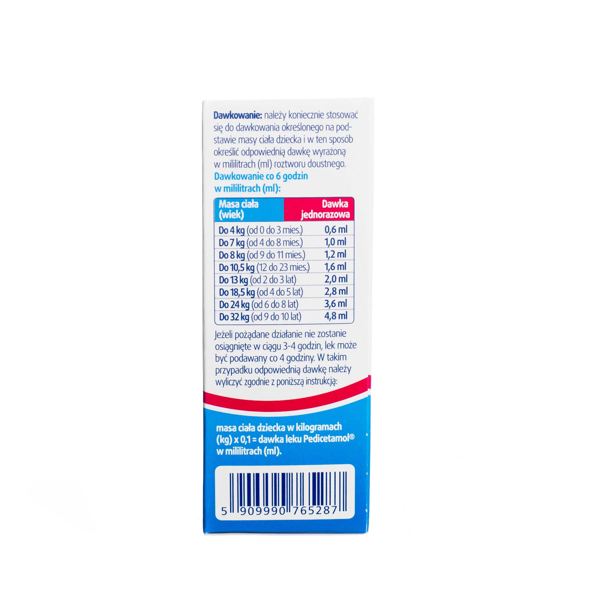Pedicetamol, lek przeciwgorączkowy i przeciwbólowy dla dzieci, 60 ml 