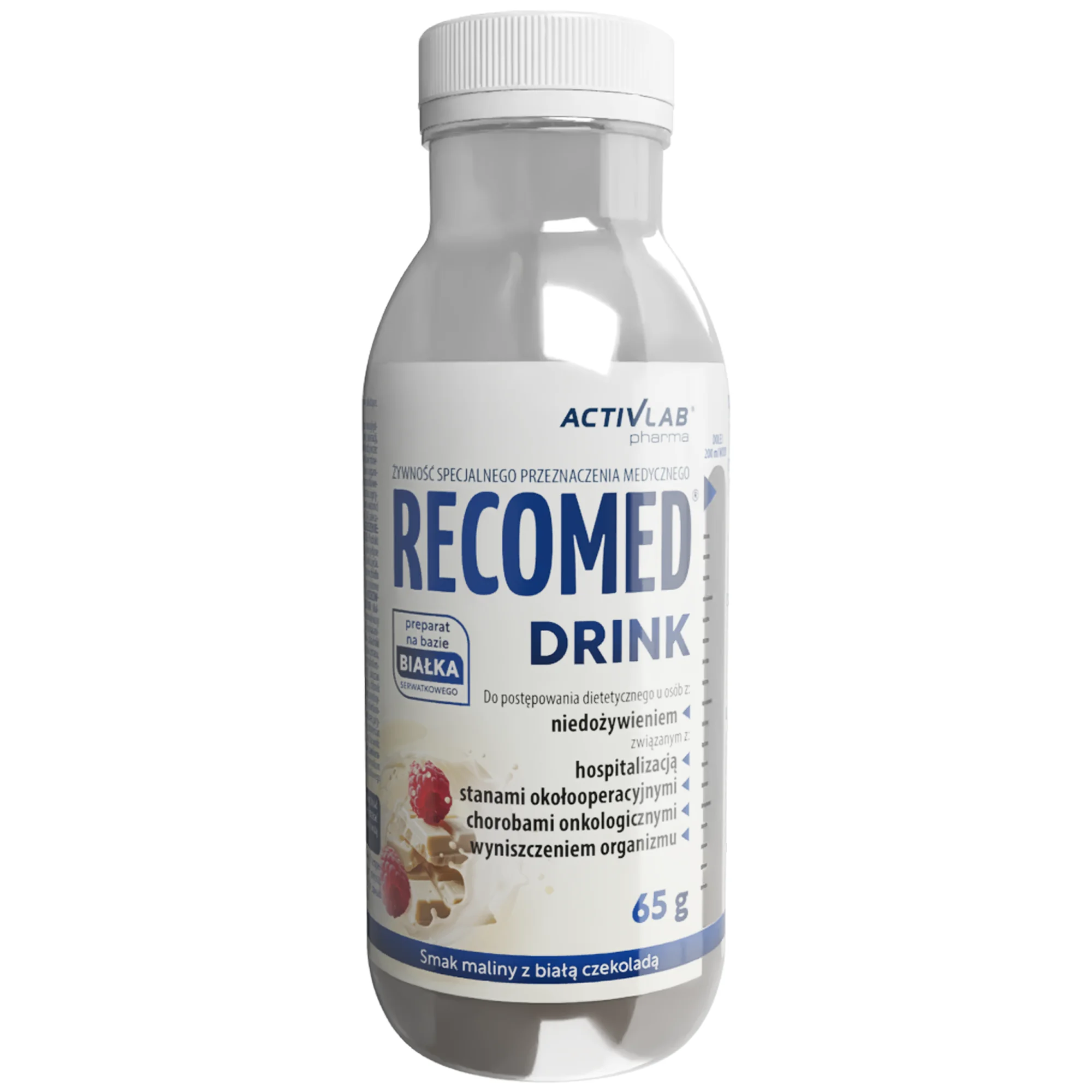 Activlab Pharma Recomed® Drink smak maliny z białą czekoladą, 65 g