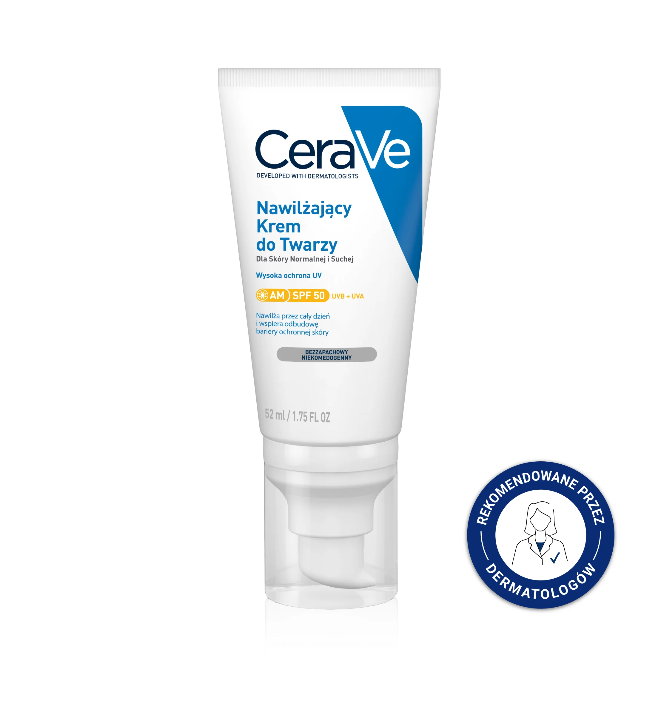 CeraVe nawilżający krem do twarzy SPF 50, 52 ml