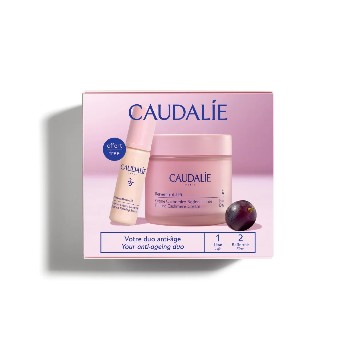 Caudalie Resveratrol-Lift Zestaw krem kaszmir liftingujący, 50 ml + serum liftingująco-ujędrniające, 10 ml