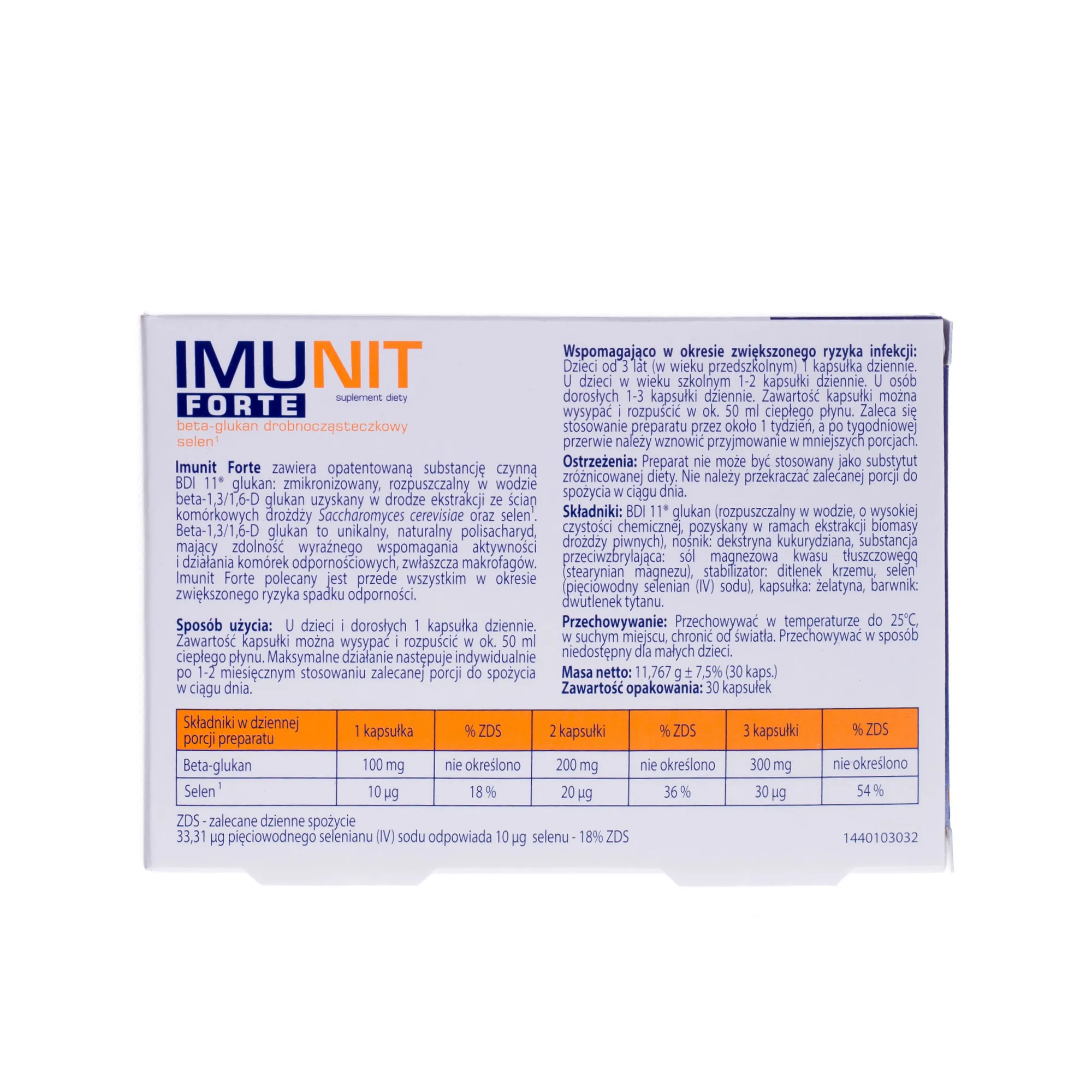 Imunit Forte, suplement diety, 30 tabletek 