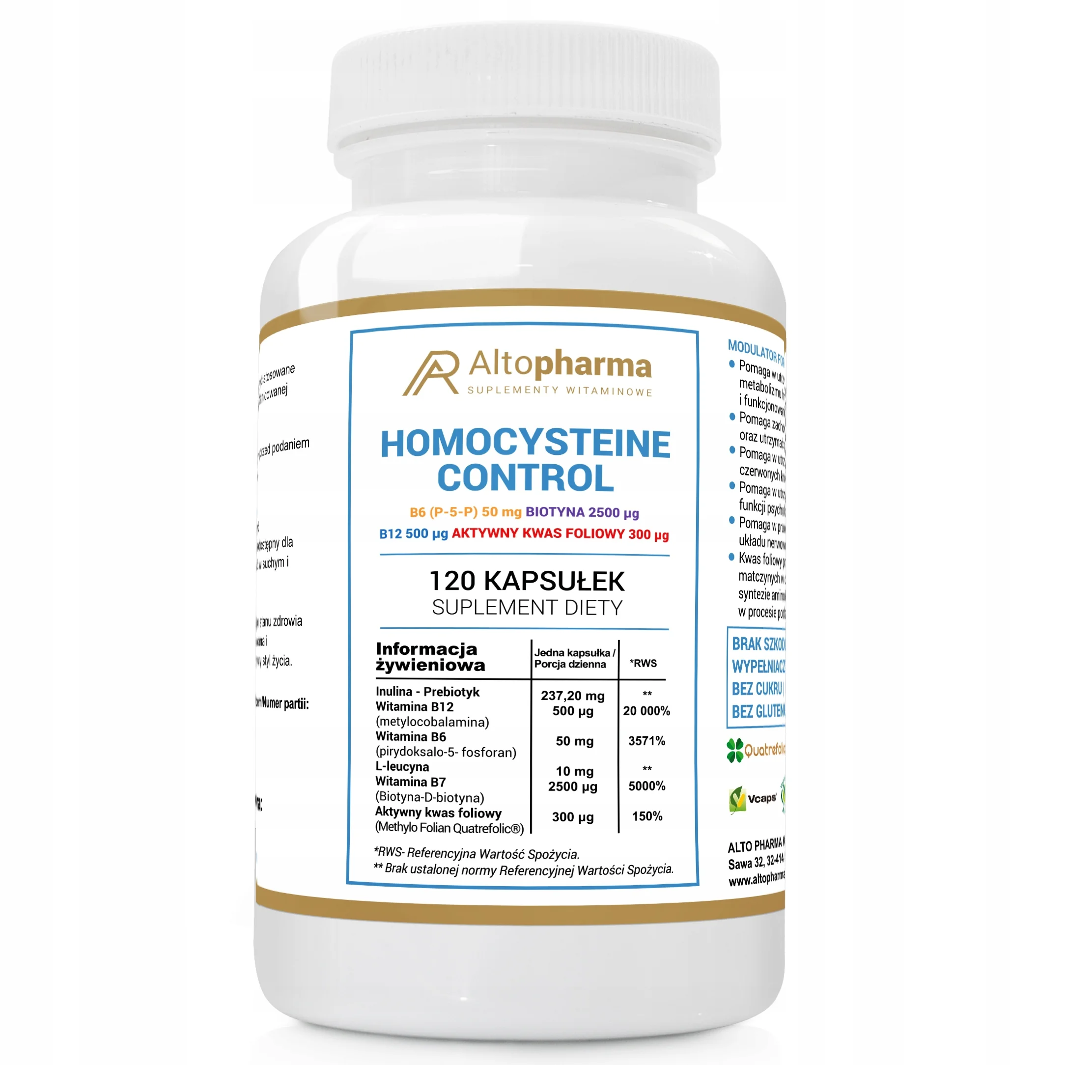 Altopharma Homocysteine Control 120 kapsułek