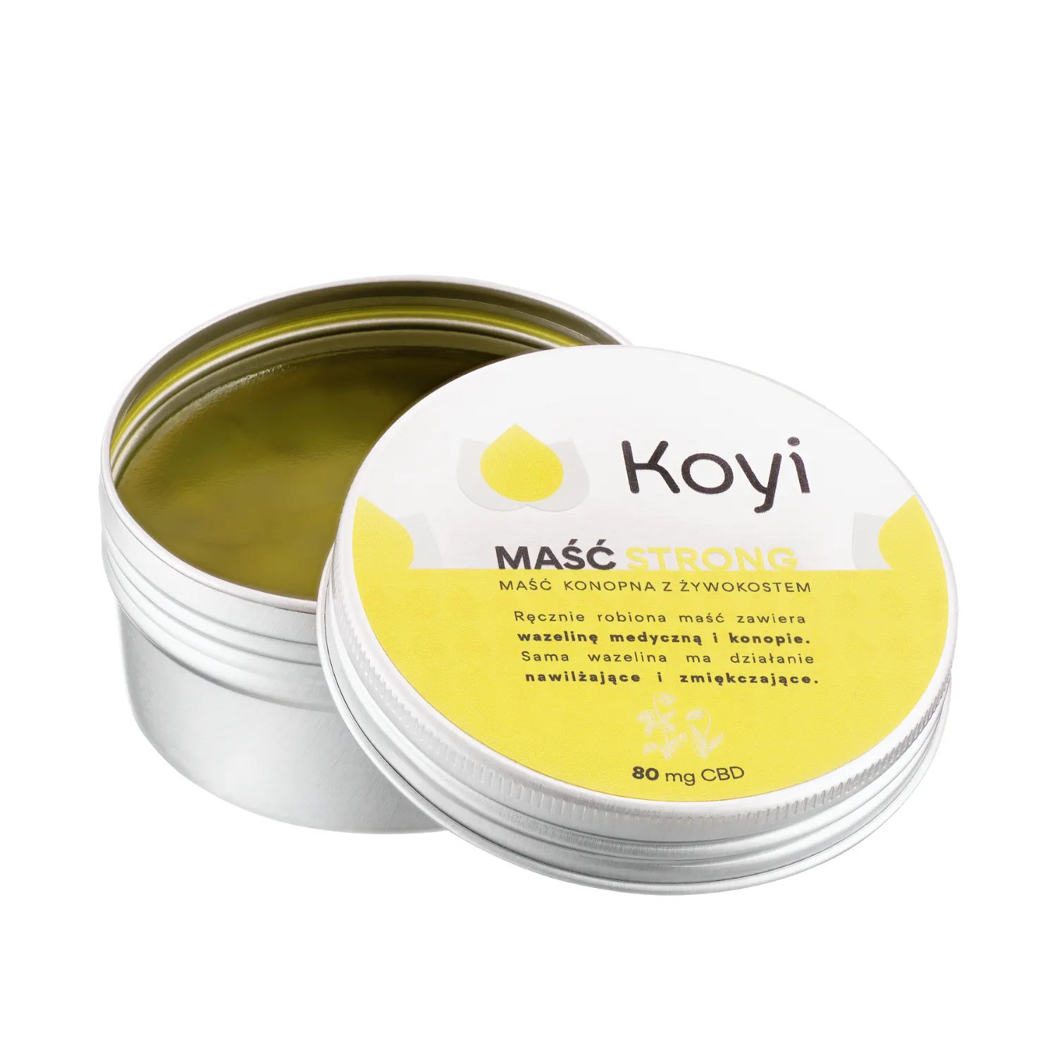 Koyi Maść konopna z żywokostem STRONG z 80 mg CBD 80 ml