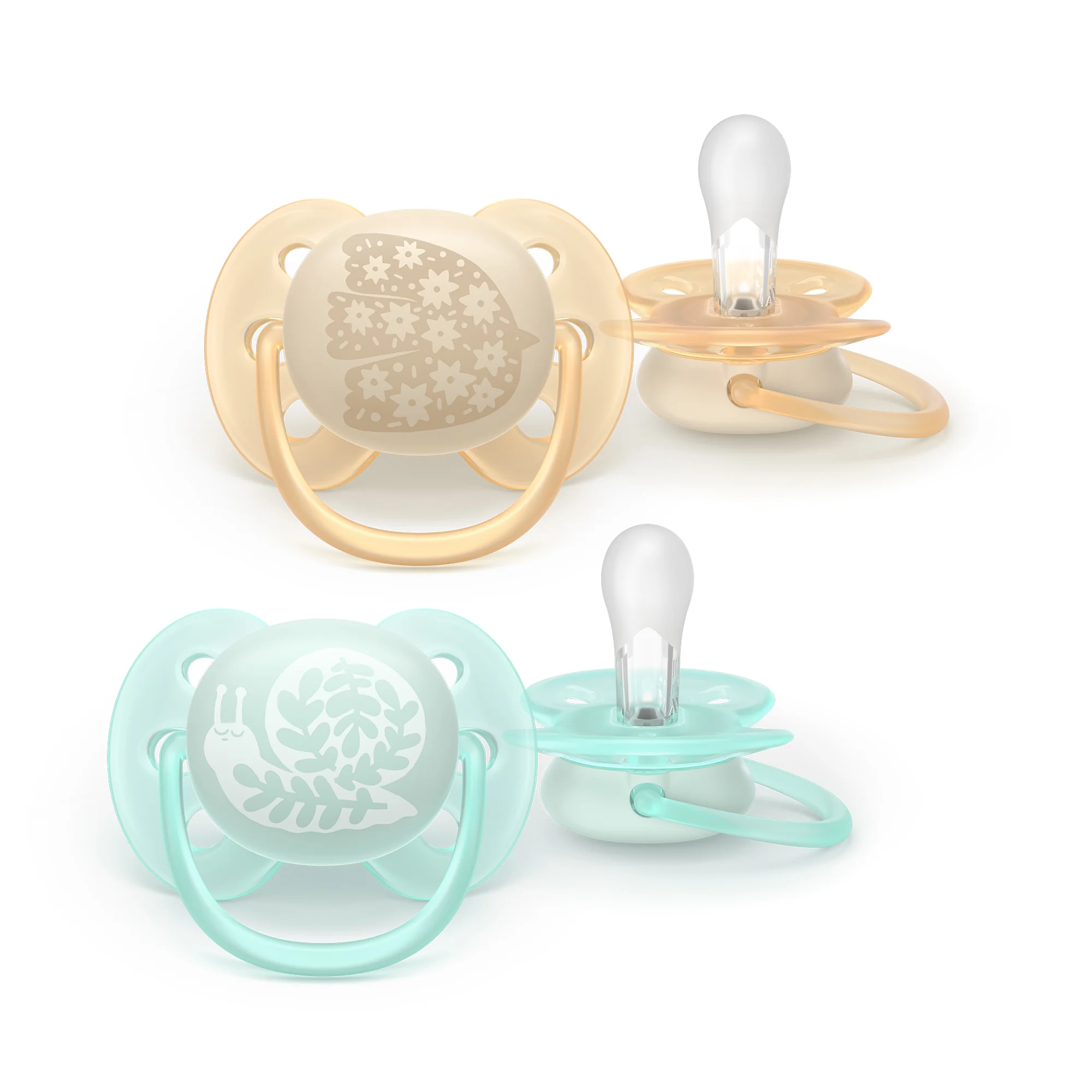 Philips Avent Ultra Soft Ultradouce ortodontyczny smoczek uspokajający 0-6 m, 2 sztuki