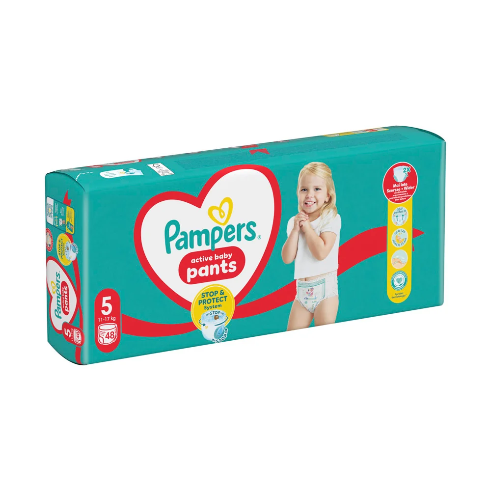 Pampers Active Baby Pants pieluchomajtki, rozmiar 5, 11-17 kg, 48 sztuk