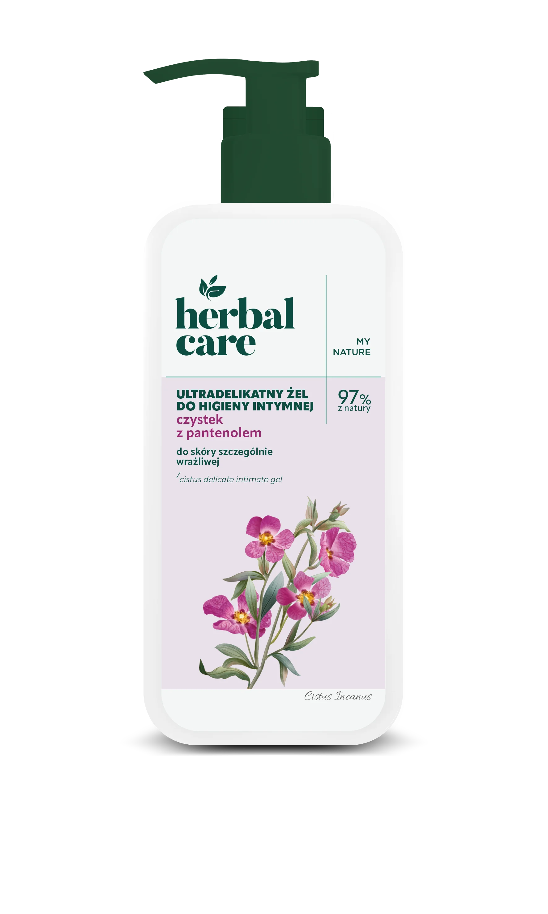 Herbal Care Ultradelikatny żel do higieny intymnej czystek i pantenol, 330 ml