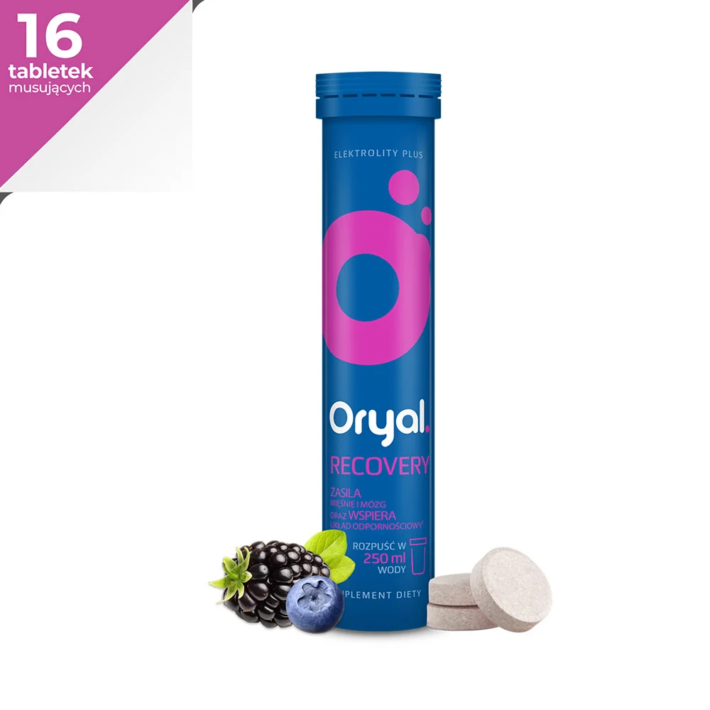 Oryal Recovery smak owoce leśne, 16 tabletek musujących
