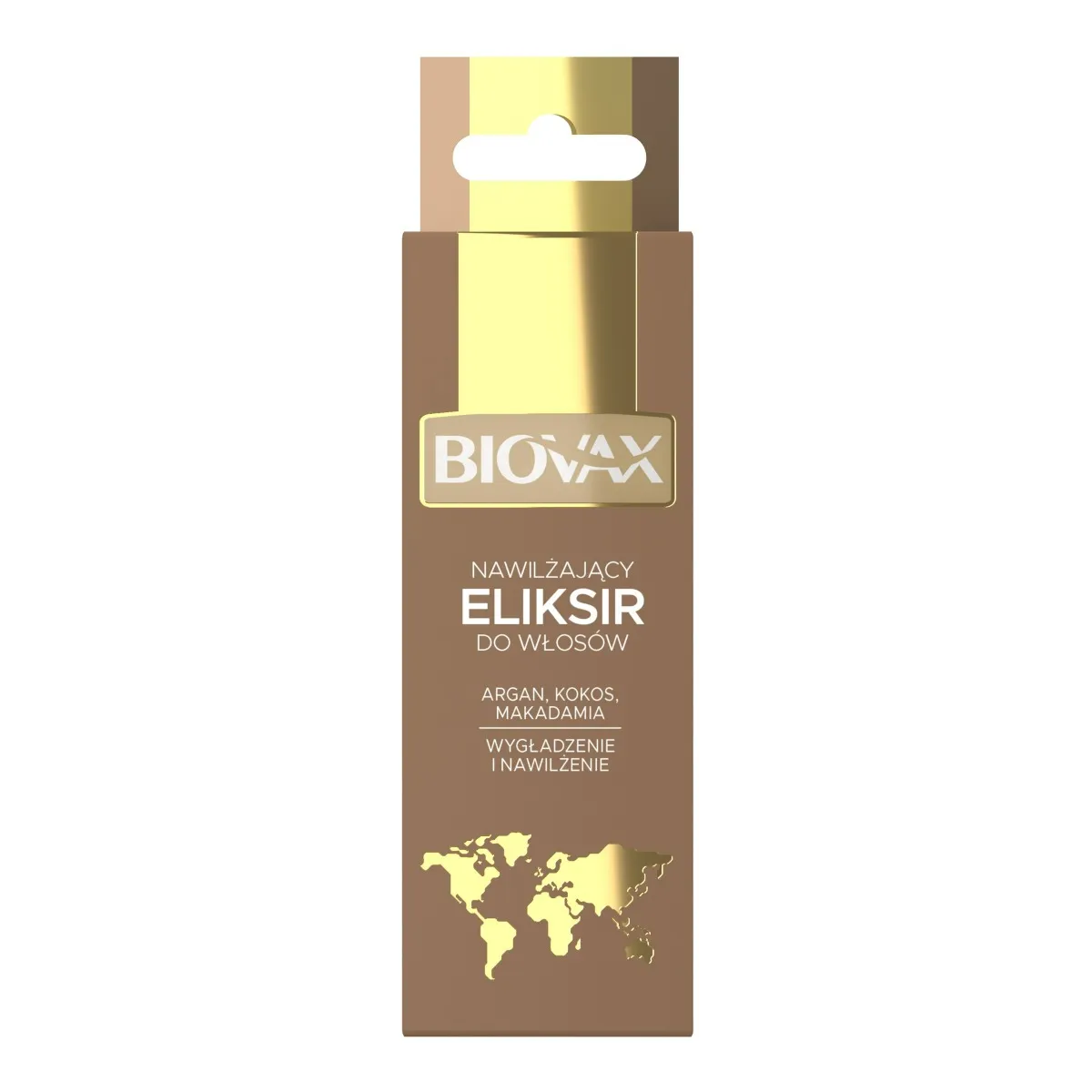 Biovax Argan Makadamia Kokos,  nawilżający eliksir do włosów, 15 ml 