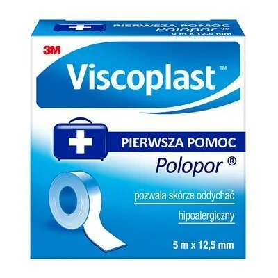 Viscoplast Polopor przylepiec włókninowy 5 m x 12,5 mm, 1 szt.