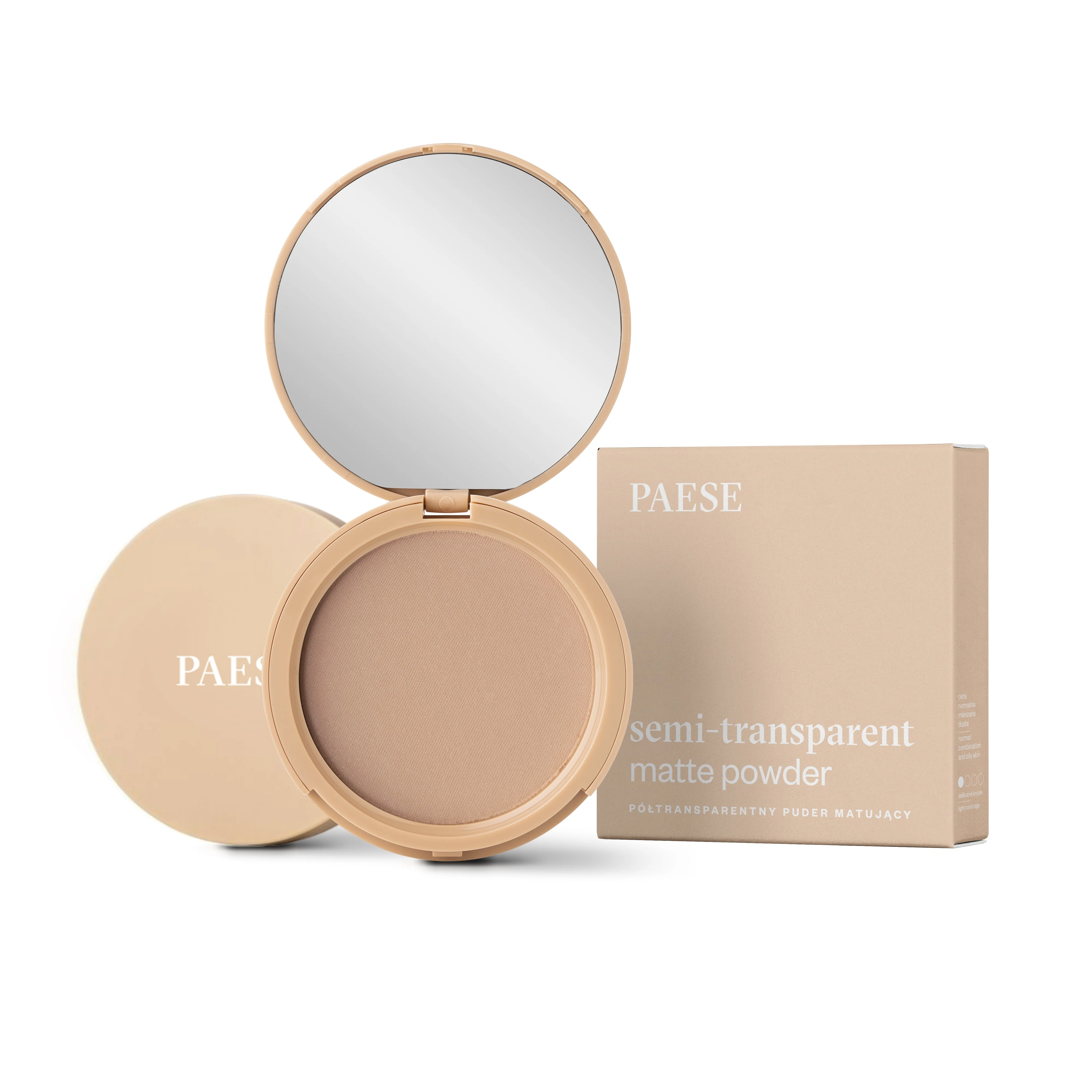 Paese puder półtransprentny matujący, 5A naturalny, 9 g