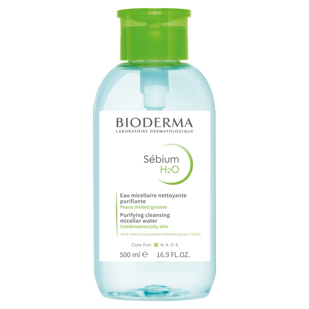 Bioderma Sebium H2O, płyn micelarny z dozownikiem, 500 ml