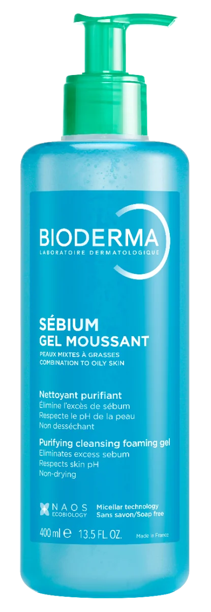 Bioderma Sébium Gel Moussant żel oczyszczający do skóry mieszanej i tłustej, 400 ml