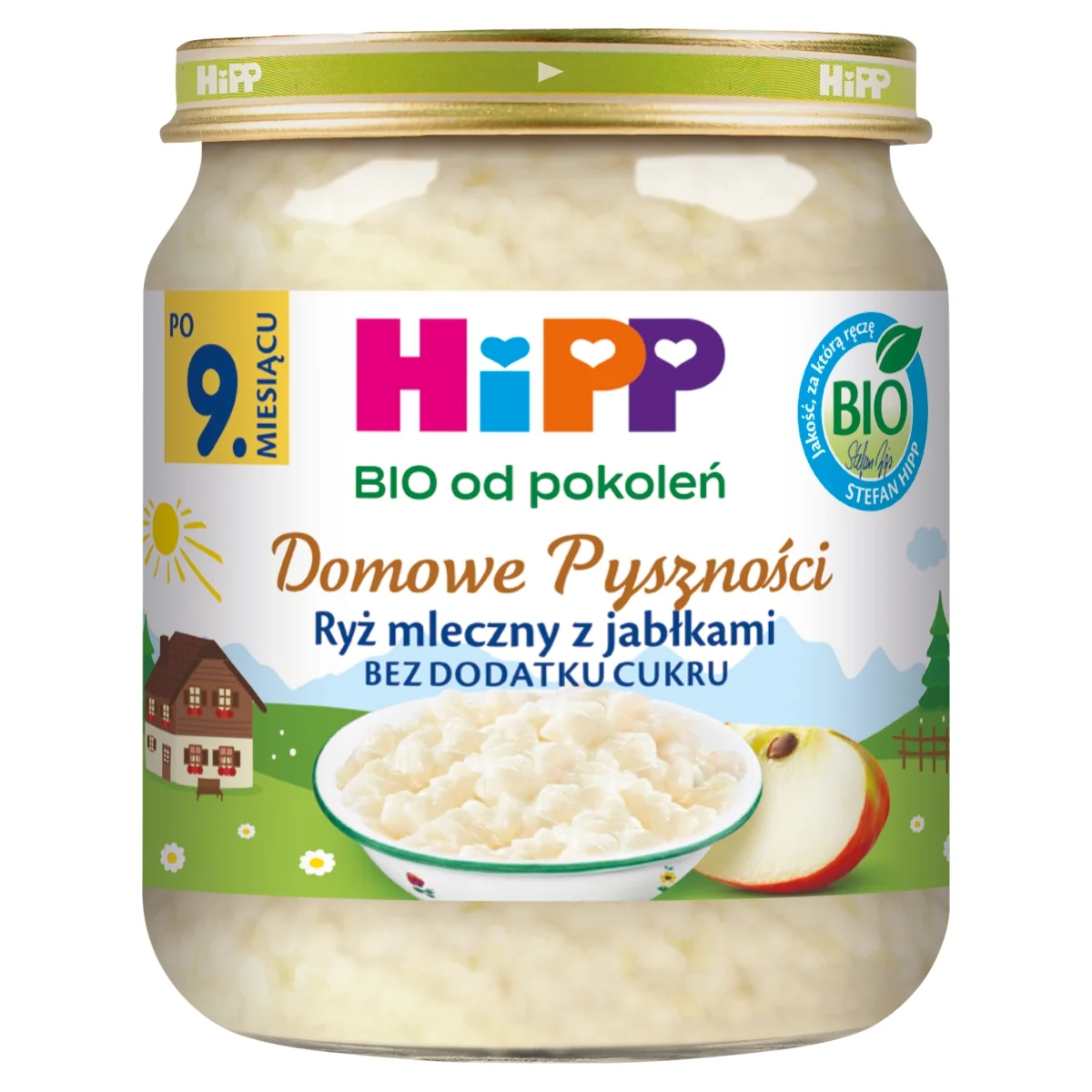 HiPP BIO ryż mleczny z jabłkami po 9. miesiącu, 200 g