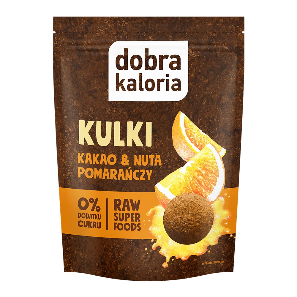 Dobra Kaloria kulki Kakao & Nuta Pomarańczy, 65 g