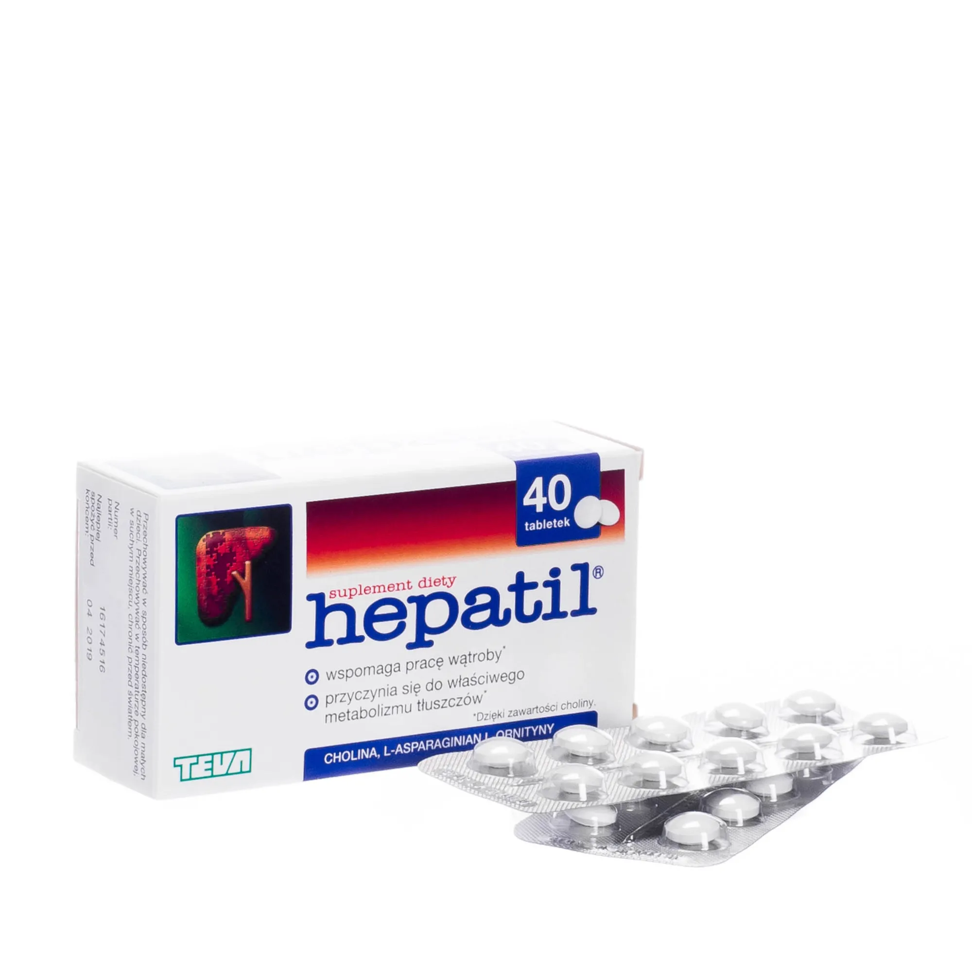 Hepatil - suplement diety wspomagający pracę wątroby, 40 tabletek. 