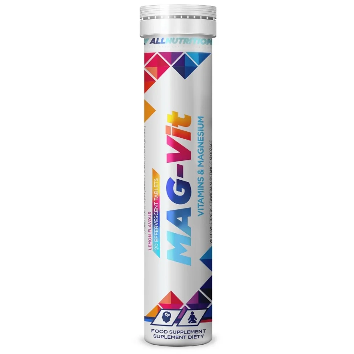 ALLNUTRITION Mag-Vit musujące lemon 20 sz.