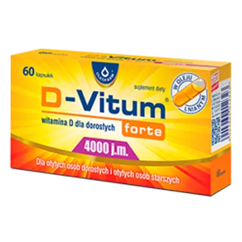 D-Vitum forte 4000 j.m., suplement diety, 60 kapsułek 