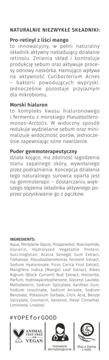 YOPE Skin Progress serum do twarzy resetujące, 40 ml