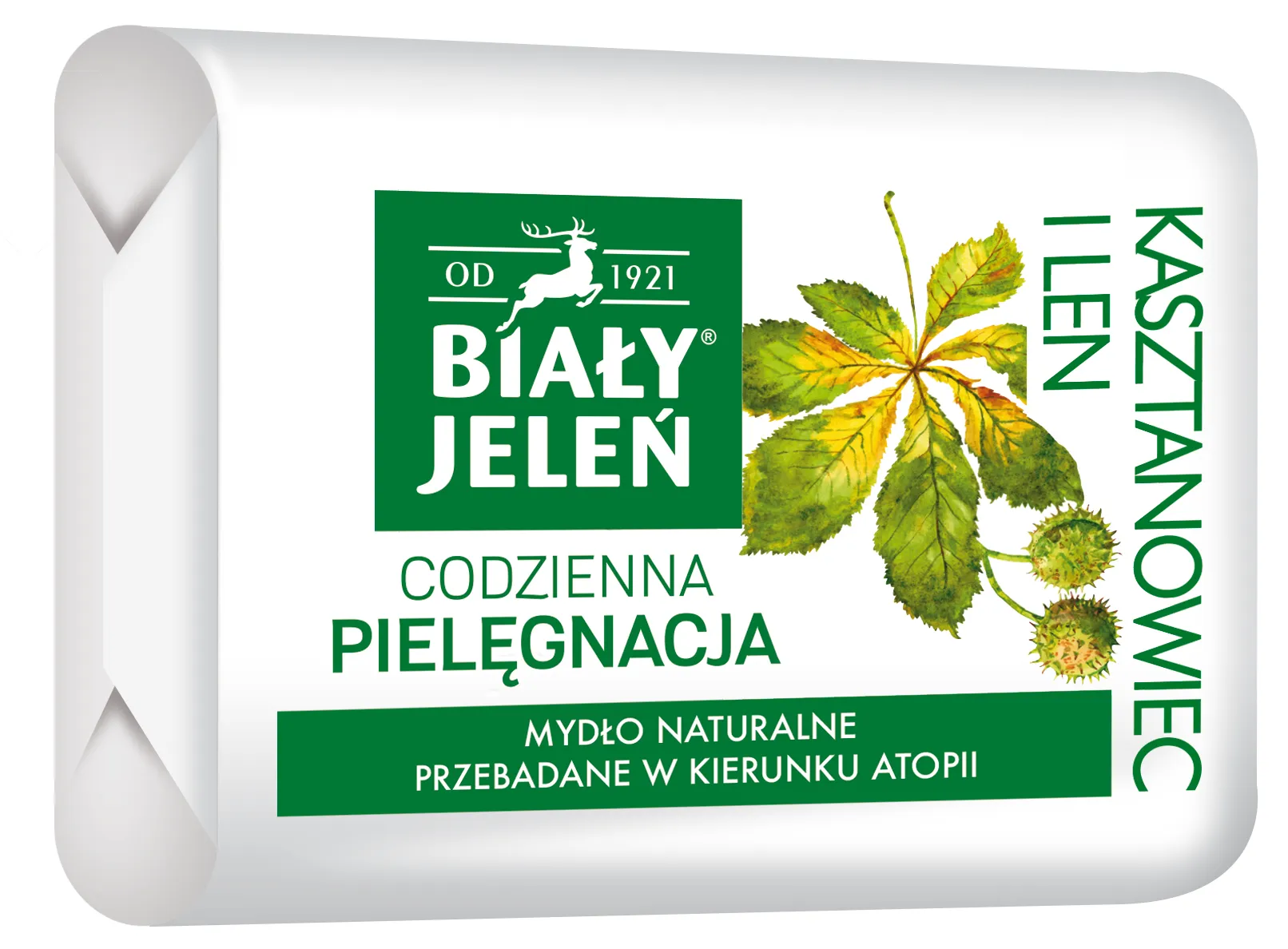 Biały Jeleń Premium, hipoalergiczne mydło z kasztanowcem w kostce, 100 g