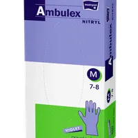 Ambulex Nitryl, rękawice zabiegowe bezpudrowe, niejałowe, rozmiar M, fioletowe, 100 sztuk