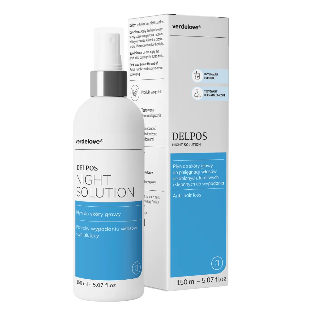 Verdelove Delpos Night Solution Płyn przeciw wypadaniu włosów, 150 ml