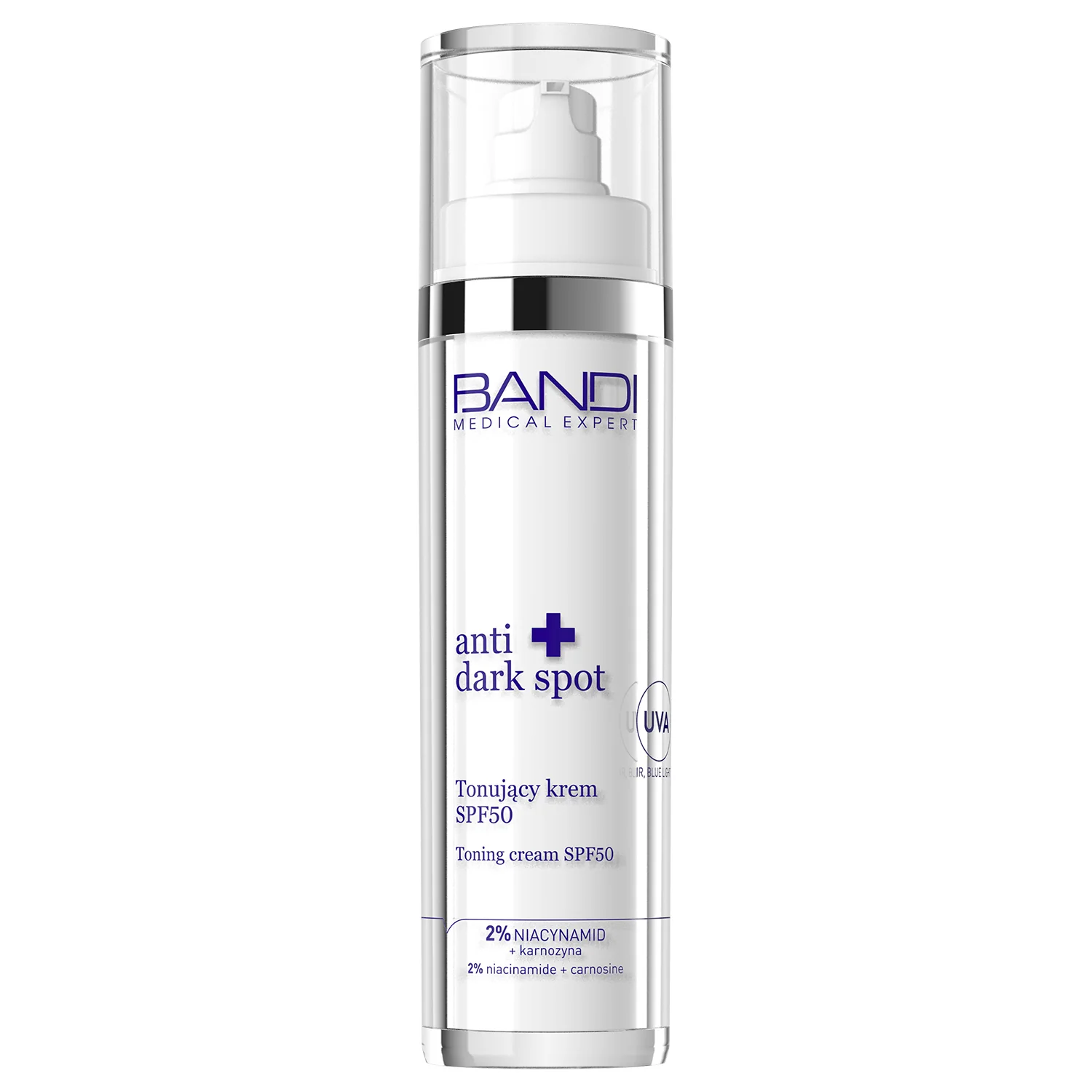BANDI Anti Dark Spot ochronny krem do twarzy tonujący SPF 50, 50 ml