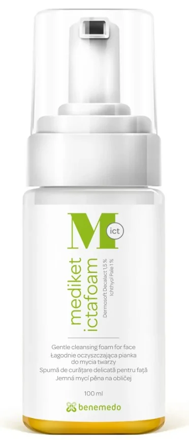 Mediket Ictafoam łagodnie oczyszczając pianka do mycia twarzy, 100 ml