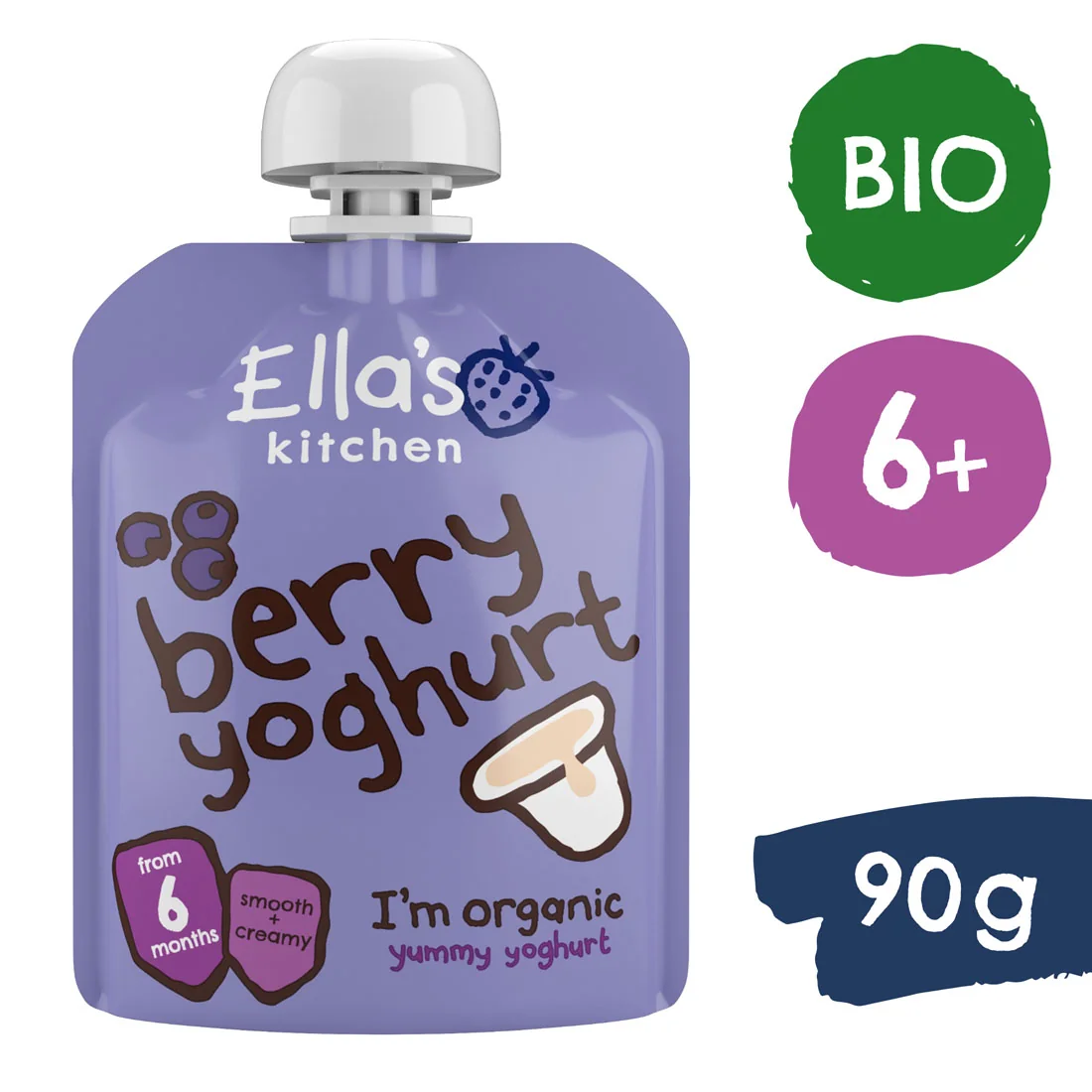 Ella's Kitchen BIO jagody z jogurtem, 90 g