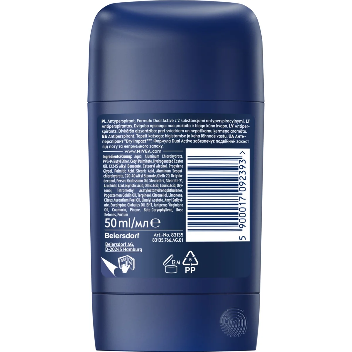 Nivea Men Dry Impact antyperspirant w sztyfcie, 50 ml