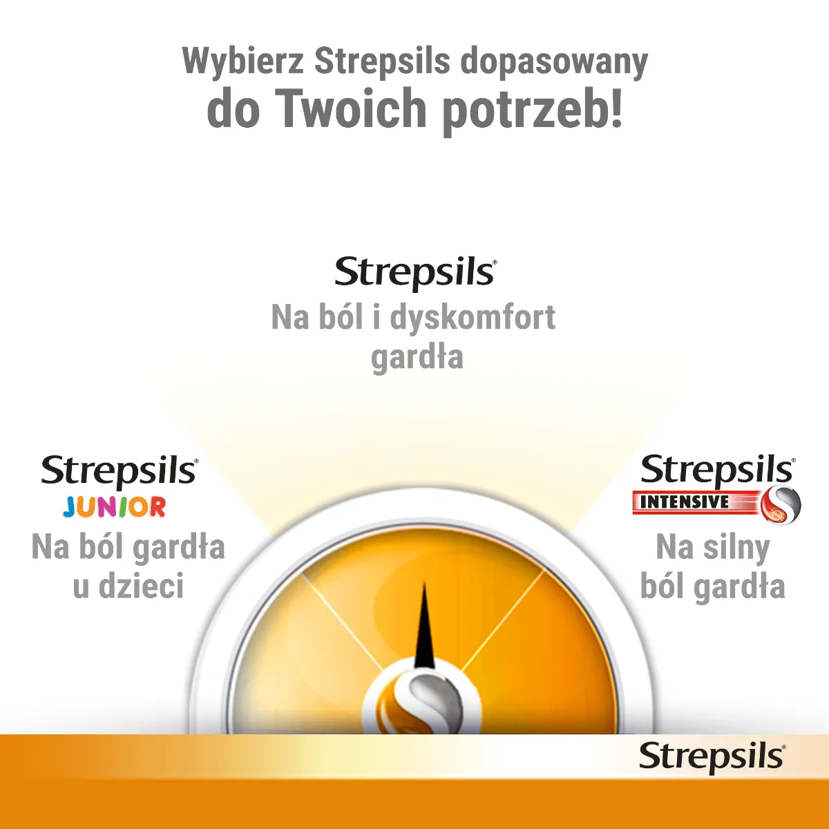 Strepsils - pastylki na ból gardła z miodem i cytyną, 36 pastylek twardych. 
