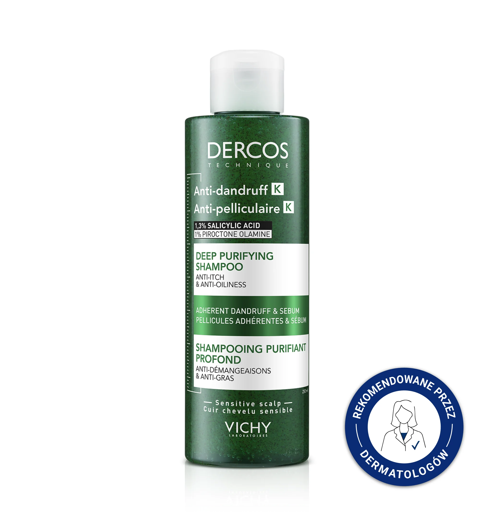 Vichy Dercos K szampon przeciwłupieżowy, 250 ml
