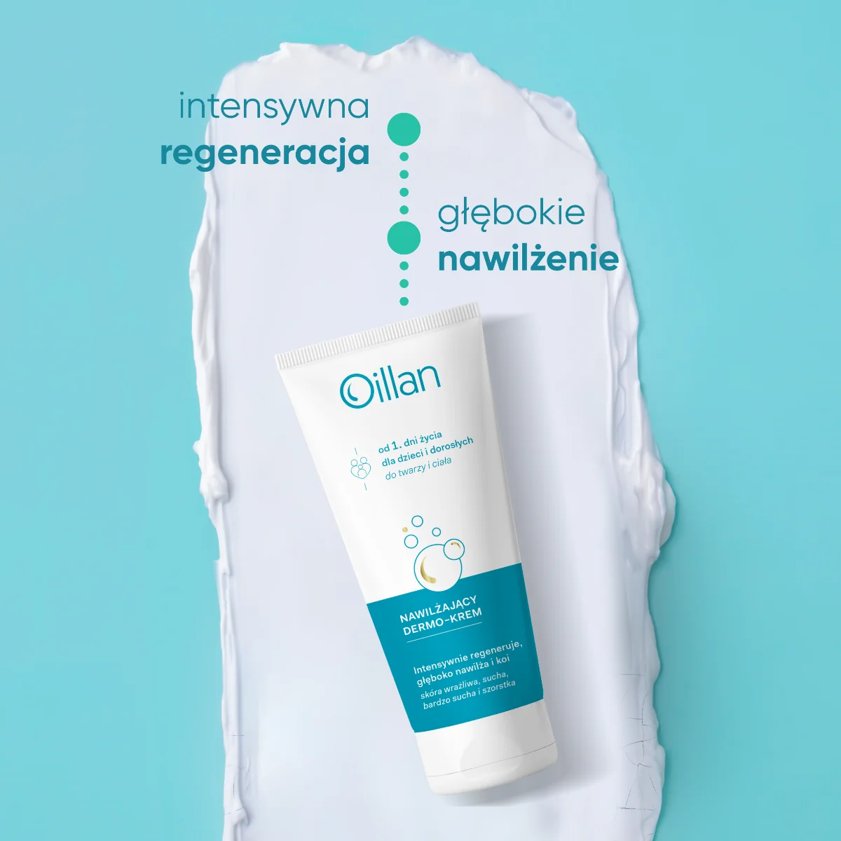 Oillan nawilżający dermo-krem do twarzy i ciała, 200 ml