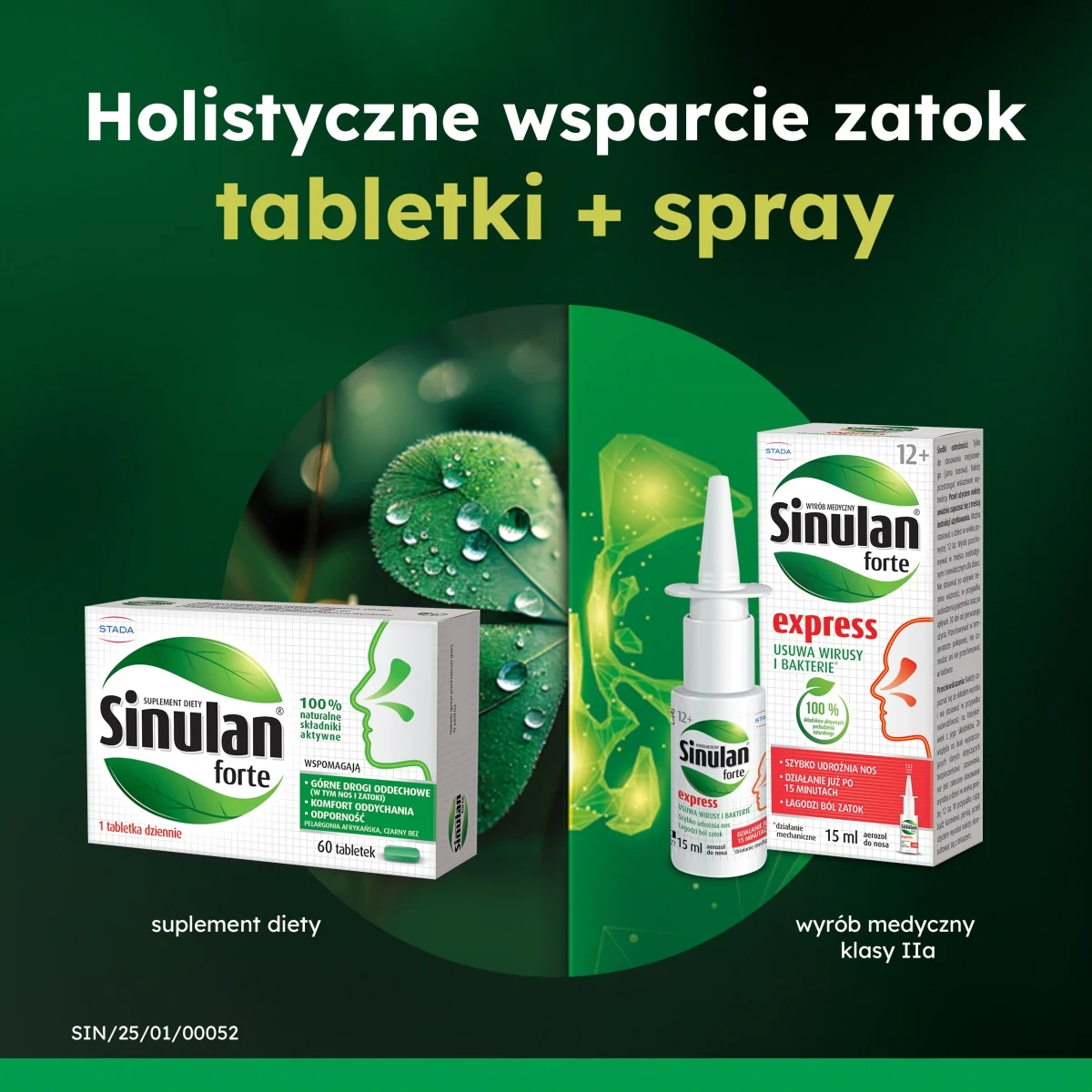 Sinulan Express Forte wyrób medyczny stosowany w leczeniu zapalenia zatok i kataru, 15 ml