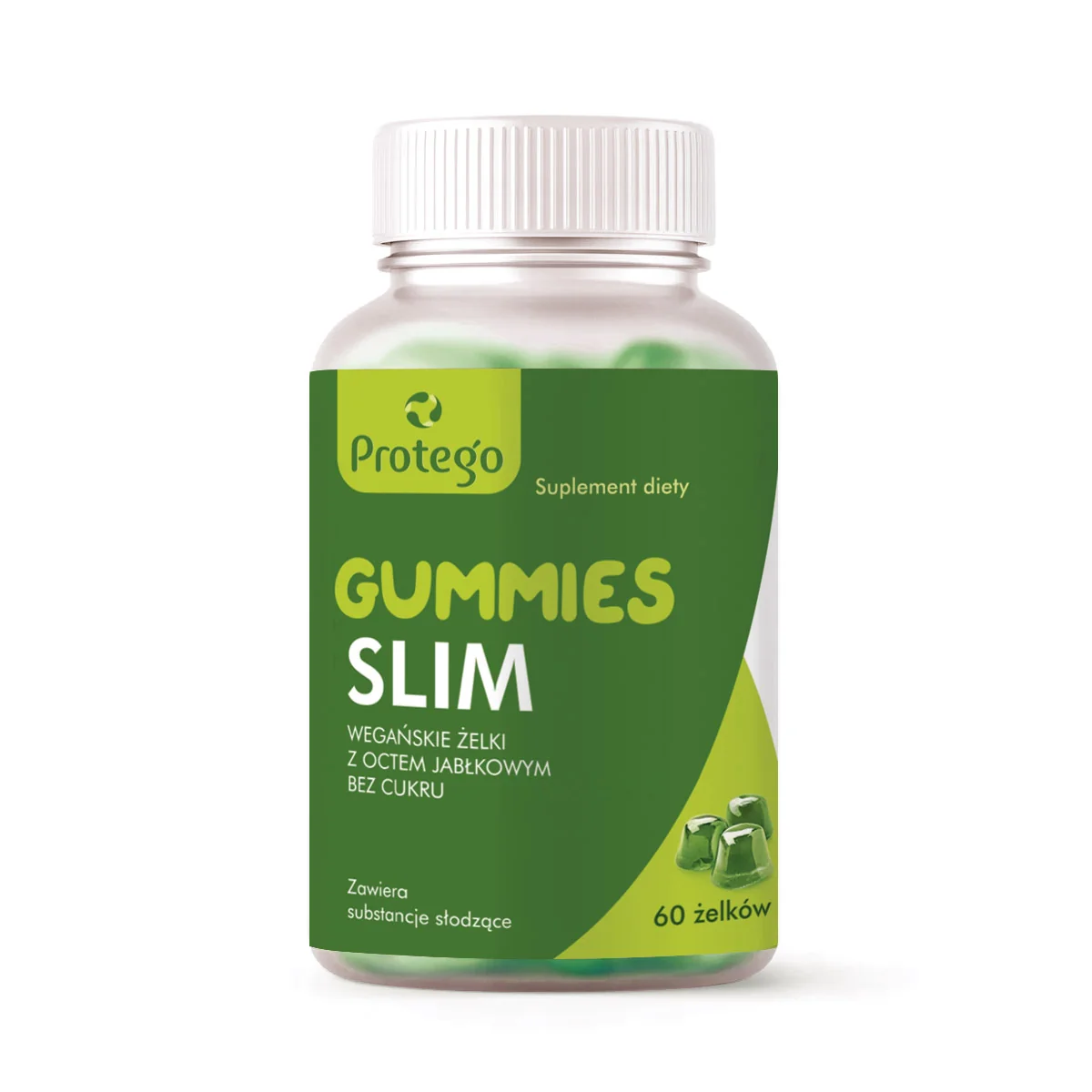 Protego Gummies Slim wegańskie żelki z octem jabłkowym, 60 szt.