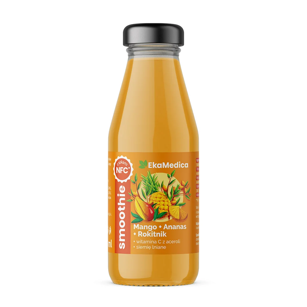 EkaMedica Smoothie mango ananas rokitnik, 250 ml