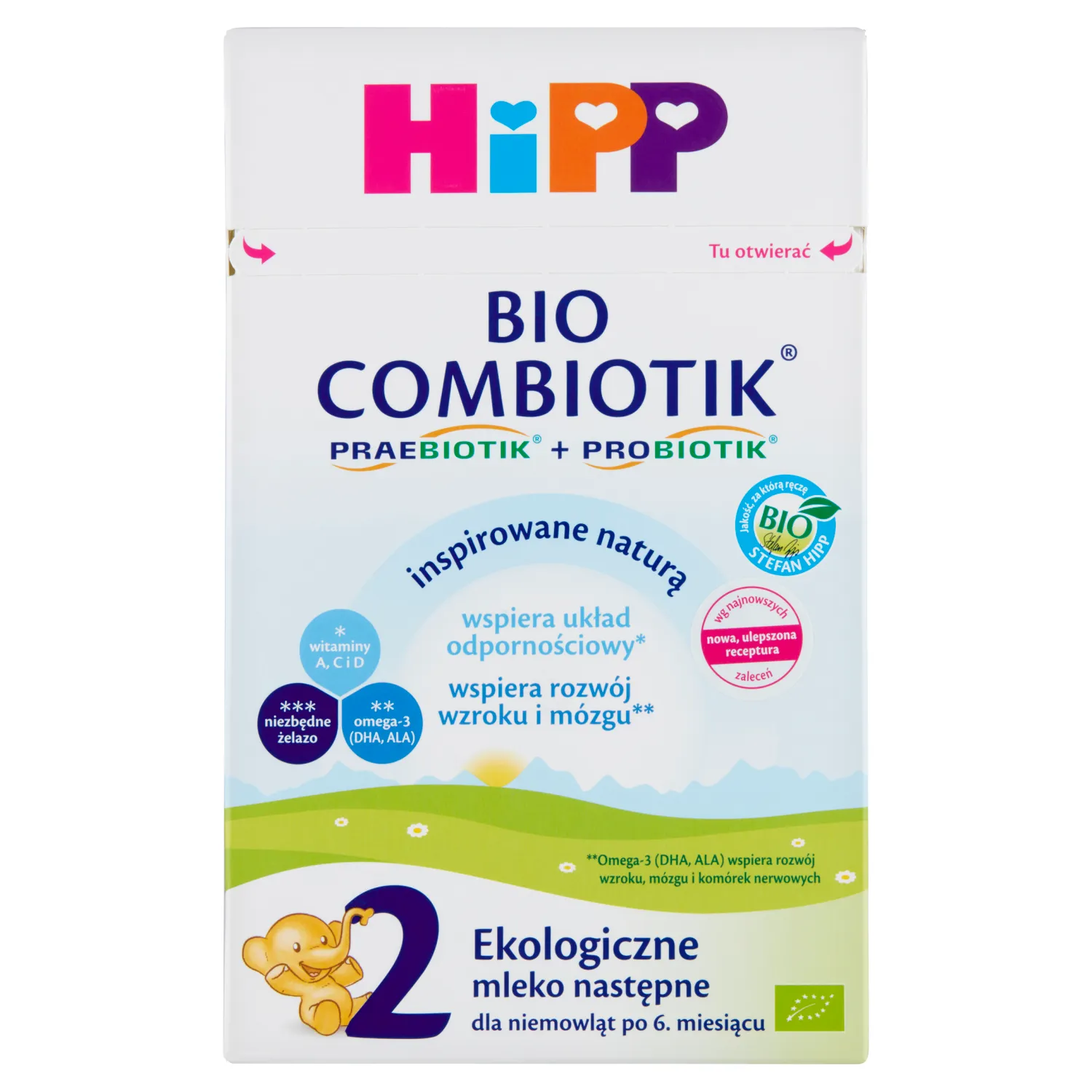 HiPP 2 BIO Combiotik Ekologiczne, mleko po 6 miesiącu, 550 g