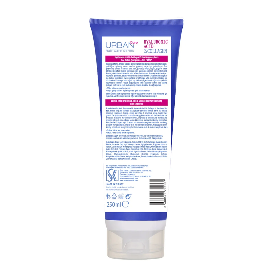Urban Care Hyaluronic Acid & Collagen nawilżający szampon do włosów, 250 ml