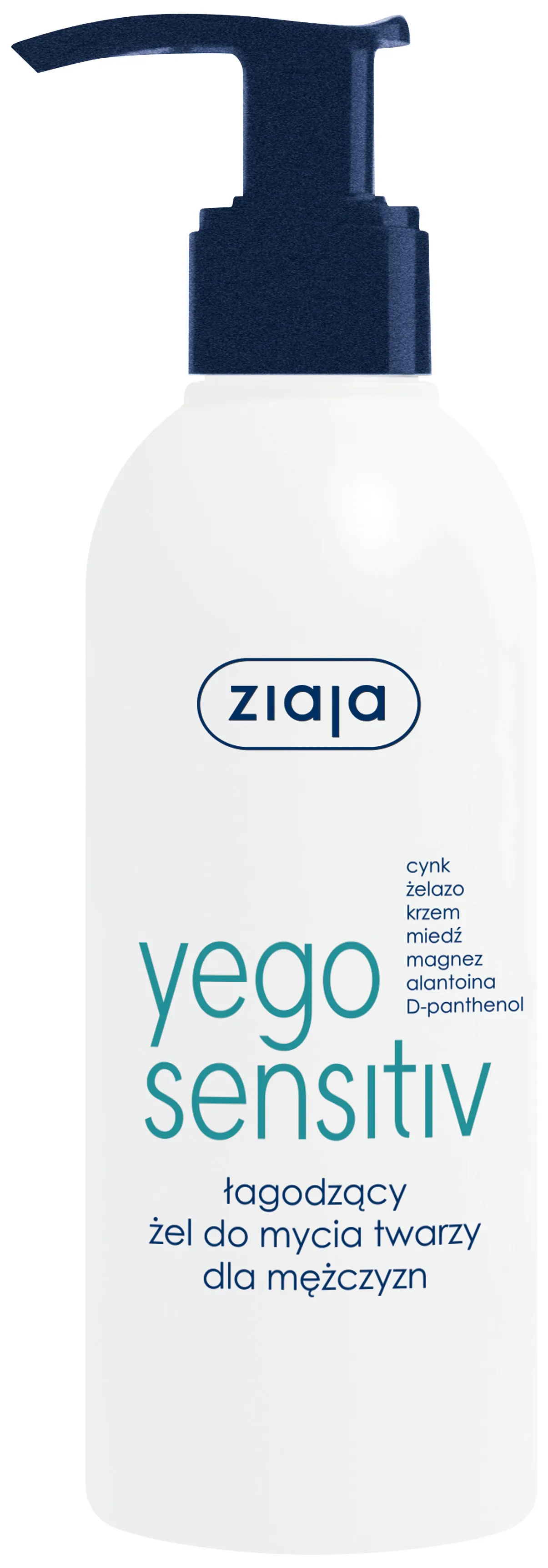 Ziaja Yego Sensitiv, łagodzący żel do mycia twarzy, 200 ml