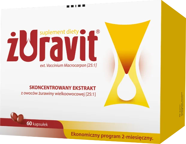 Żuravit suplement diety wspierający drogi moczowe, 60 kapsułek