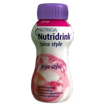 Nutridrink Juice Style, smak truskawkowy, 4 x 200 ml 
