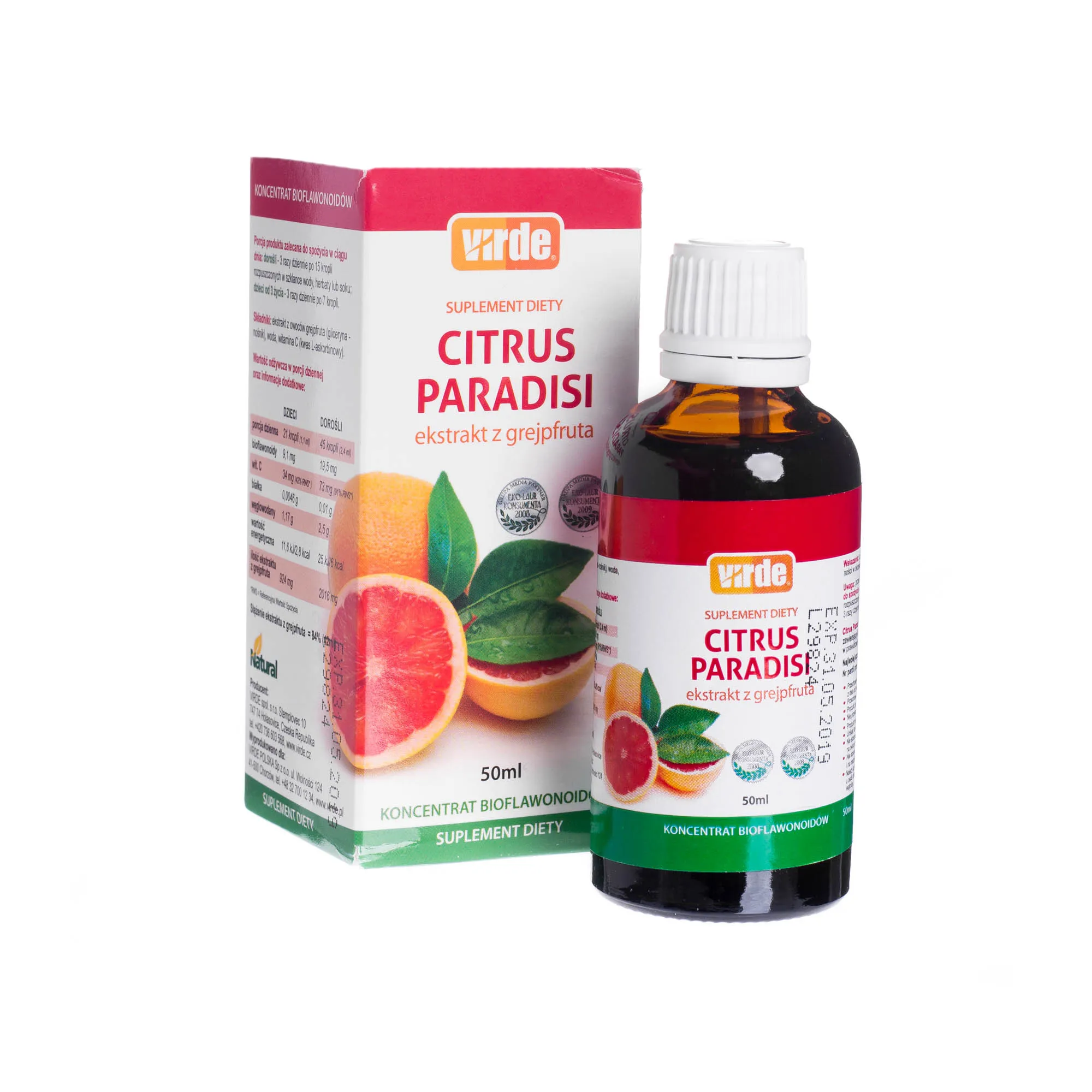 Citrus Paradisi, ekstrakt z grejpfruta uzupełniający dietę o bioflawonoidy i witaminę C, 50 ml 