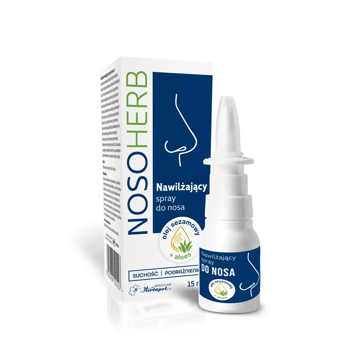 Nosoherb nawilżający spray do nosa, 15 ml