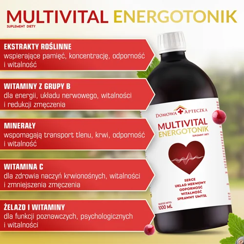 Multivital Energotonik płyn, 1000 ml