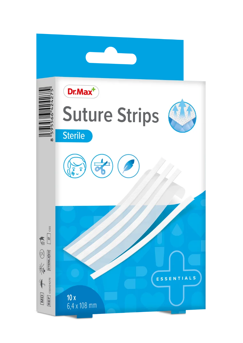 Suture Strips Dr. Max paski do zamykania ran, 6,4x108 mm, 10 sztuk