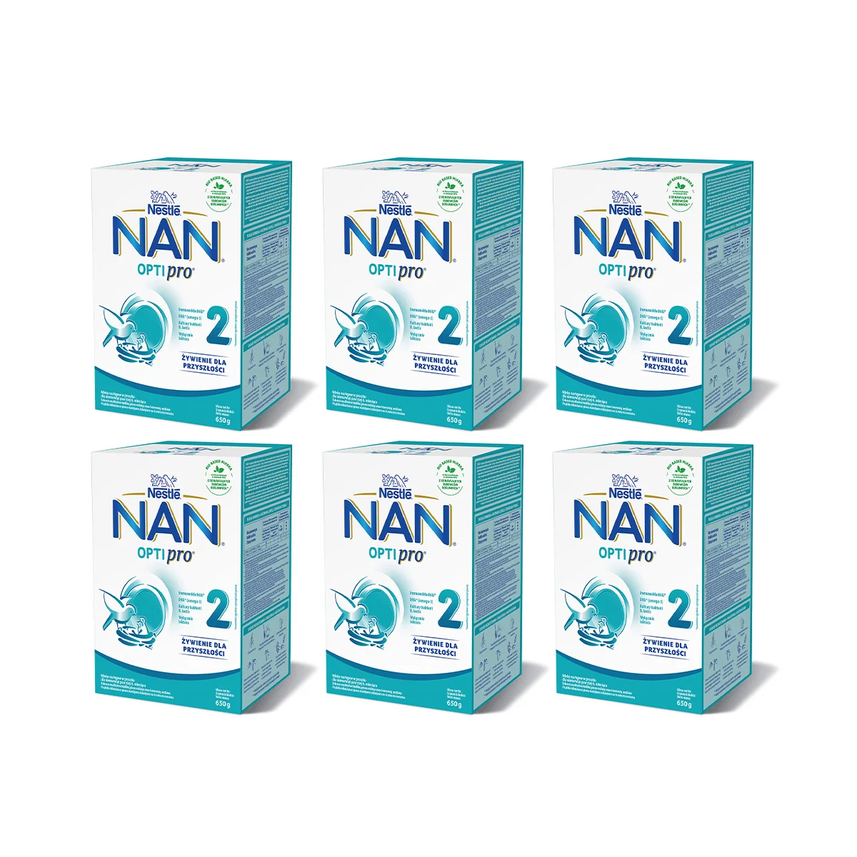 Nestle NAN Optipro 2 mleko modyfikowane dla niemowląt po 6. miesiącu życia, 6x650 g