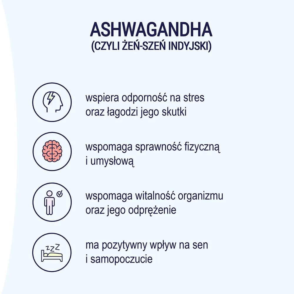 Naturell Ashwagandha, suplement diety, 60 tabletek 